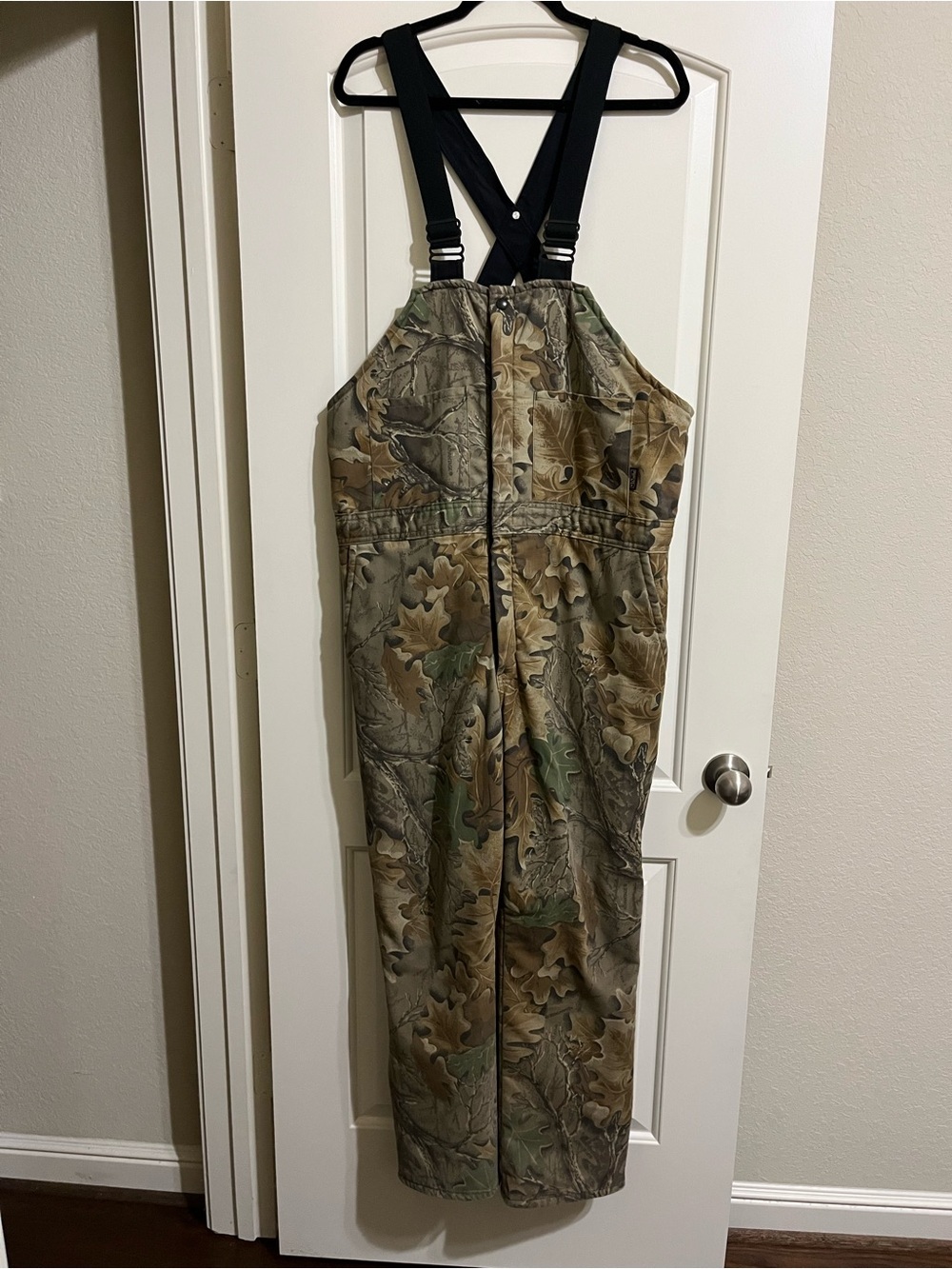 VINTAGE Walls Advantage Insulated Camouflage Bib Overalls Size Large